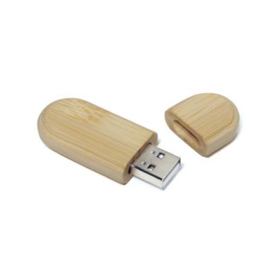 Oval Bamboo USB Flashdrive