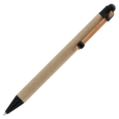 Recycled Storia Ballpen with Round Clip - Black